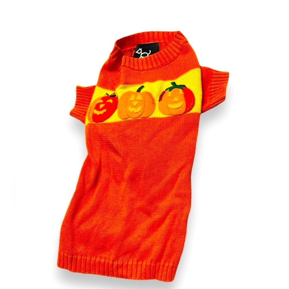 Michael Simon Pet Pumpkin Halloween Dog Sweater Medium Small Dog